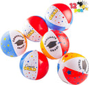 12Pcs Graduation Inflatable Beach Balls, 12in