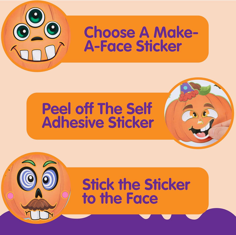 24 Pcs Halloween Pumpkin Decorating Stickers