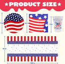 98Pcs July 4th Tableware Set, Serving 24 People