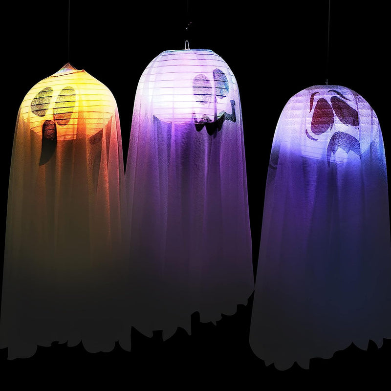 Ghost Lantern Hanging Lights, 3 Pack