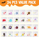 JOYIN 24 Pcs Halloween Mochi Squishy Toys with Gift Bags