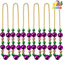 6 Pcs Mardi Gras Jumbo Bead Necklaces
