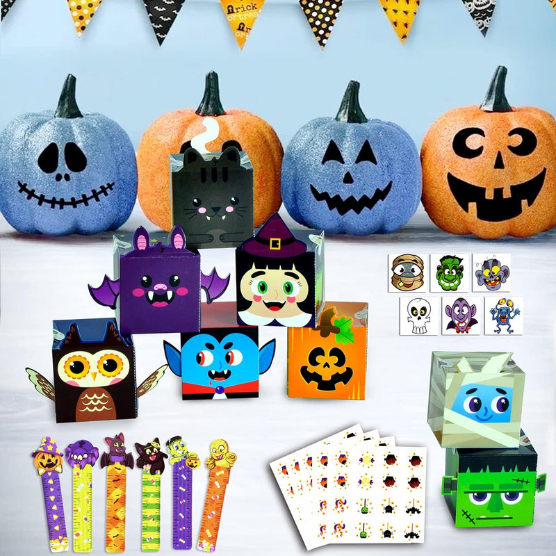 Halloween 3D Boxes with Party Favors, 24 Pack