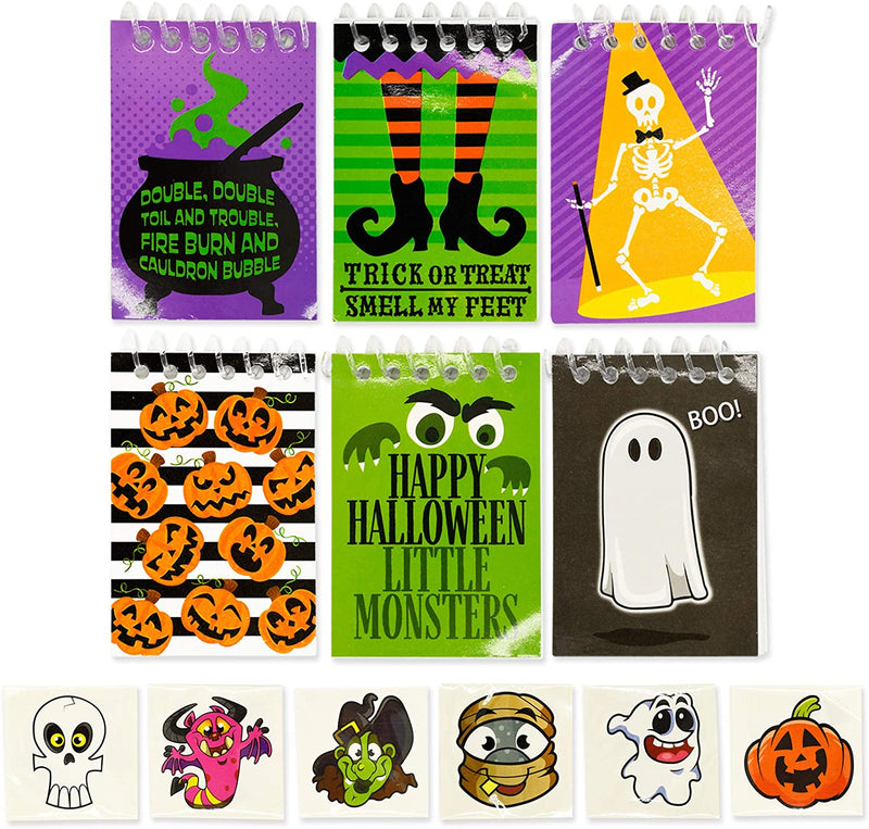 Prefilled Goody Bags With Halloween Gift Tag, 12 Pack