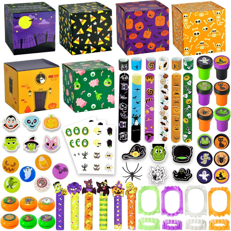 Halloween DIY Craft Boxes with Party Favors, 18 Pack