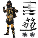 JOYIN Kids' Golden Halloween Ninja Costume Set