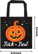 Halloween Non-Woven Bags Colorful Orange and Black, 32 Pcs