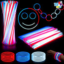 72Pcs July 4th Glow Sticks with Connectors
