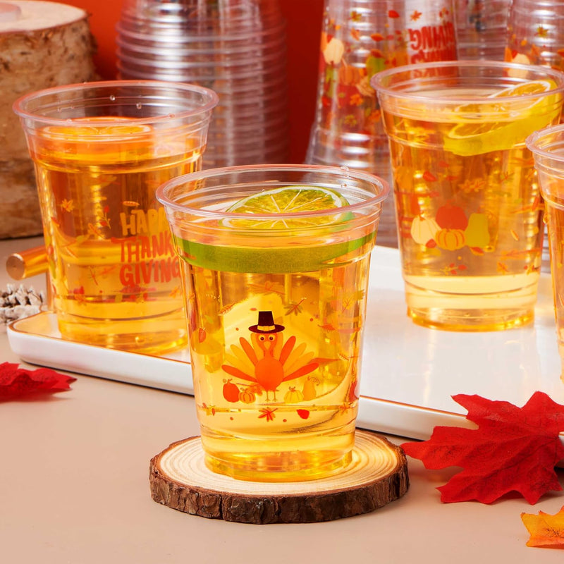 72 Pcs Thanksgiving Disposable Plastic Cups