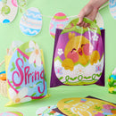 JOYIN 48 Pack Easter Drawstring PE Bags Bunny & Chick Easter Treat Bags for Kids Party Supplies