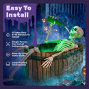 JOYIN 5 FT Animatronic Drinking Skeleton - Light-Up Halloween Outdoor Prop