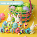JOYIN Easter Bunny & Egg Resin Figurine Set Spring Tabletop Decorations for Mantel Desk