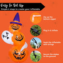 Joiedomi 6 Ft Inflatable Pumpkin with Witch Hat & Lights, Halloween Yard Decor