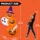 Joiedomi 6 Ft Inflatable Pumpkin with Witch Hat & Lights, Halloween Yard Decor