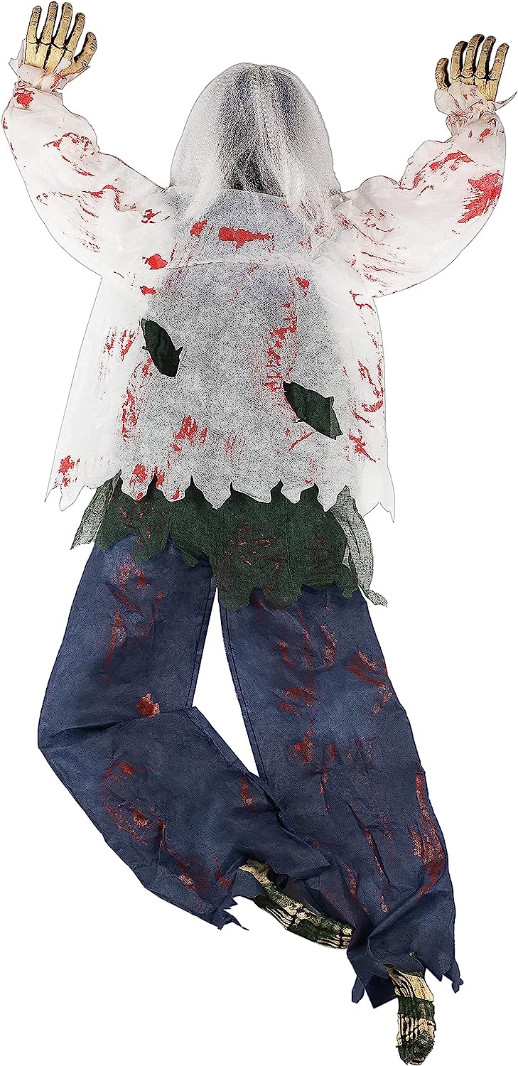 35.4in Zombie Wall Climber Decoration, White