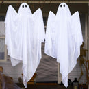 35.5” Halloween Hanging Light up Ghost with Purple LED Light