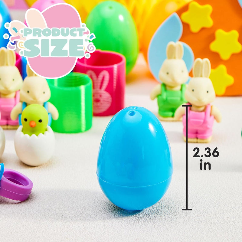 100Pcs Toys and Stickers Prefilled Easter Eggs 2.5in