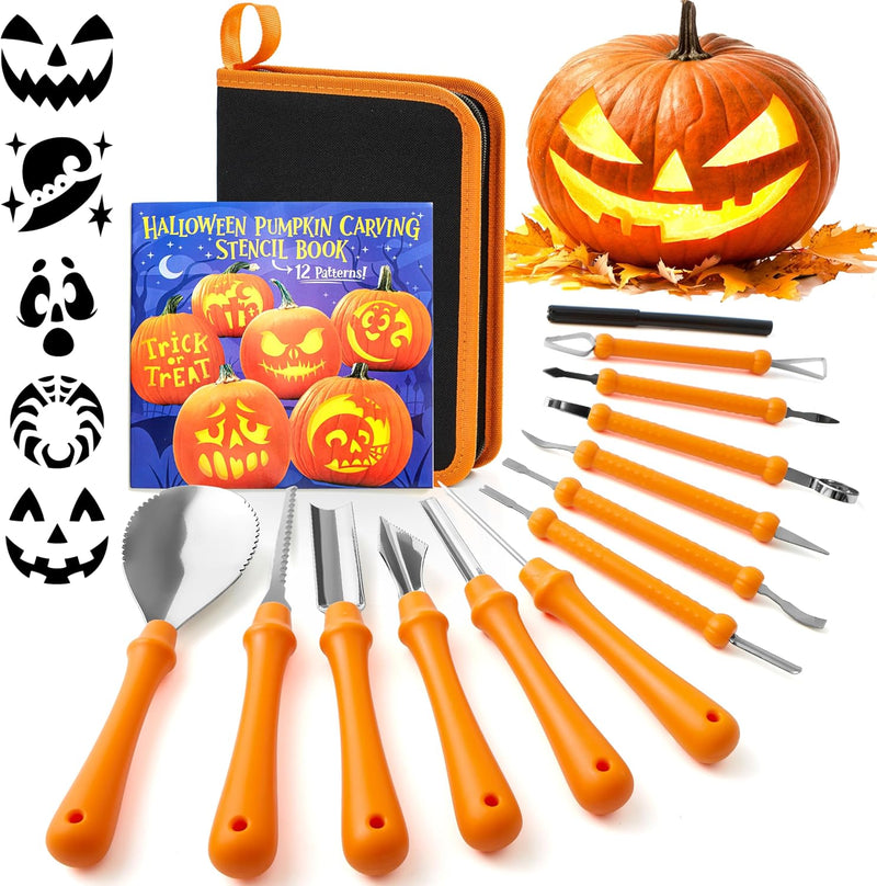 14 Pcs Halloween Pumpkin Carving Kit