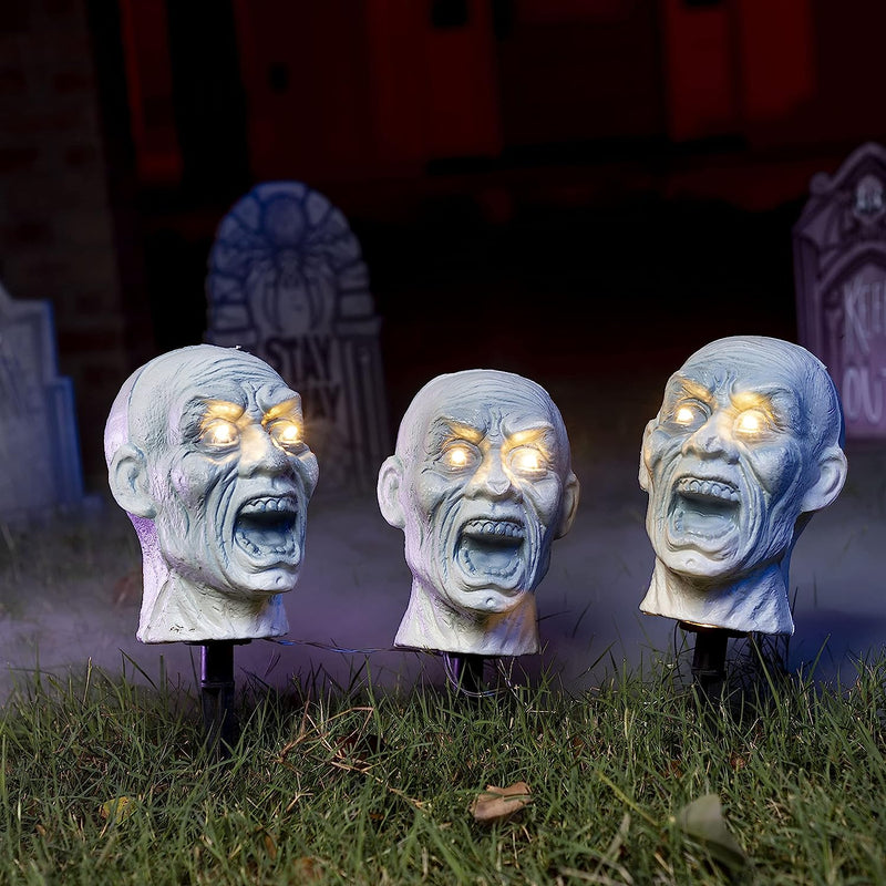 3 Pcs Halloween Zombie Yard Stake Decorations