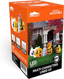 Joiedomi 8 Ft Inflatable Halloween Pumpkin Ghost Cat Set with LED Lights
