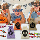 Halloween Burlap Gift Bags Bulk with Drawstrings, 36 Pack