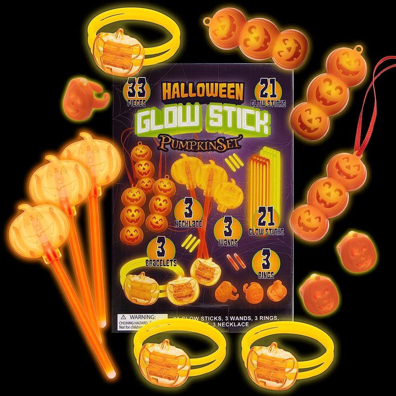 Halloween Glow Stick Set, 33 Pcs