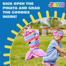 Mermaid Pinata with Plastic Bat and Paper Blindfold