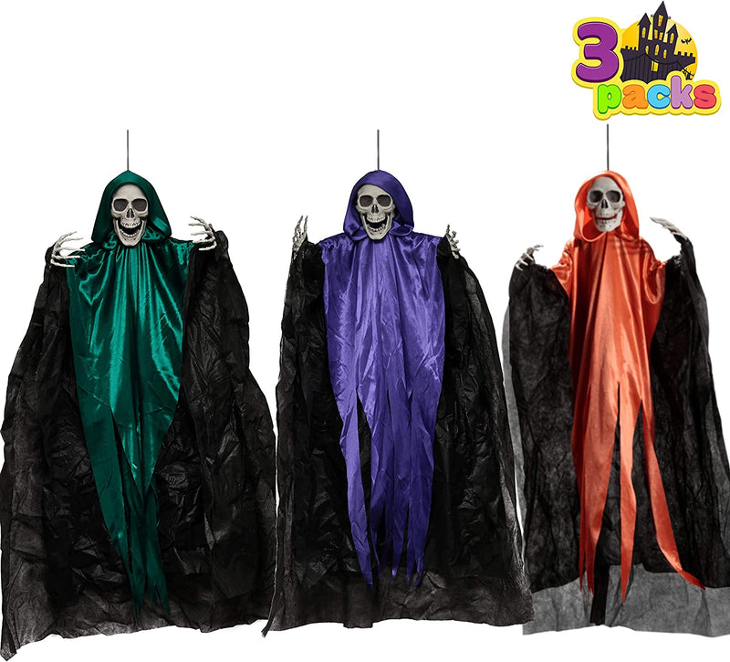 36in Hanging Grim Reapers, 3 Pack
