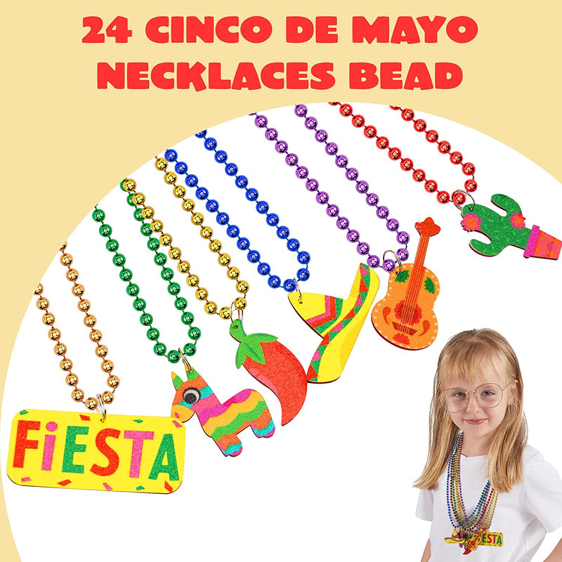 24Pcs Cinco de Mayo Necklaces Bead