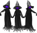 3 Pack 4.2 FT Halloween Witch Yard Decorations