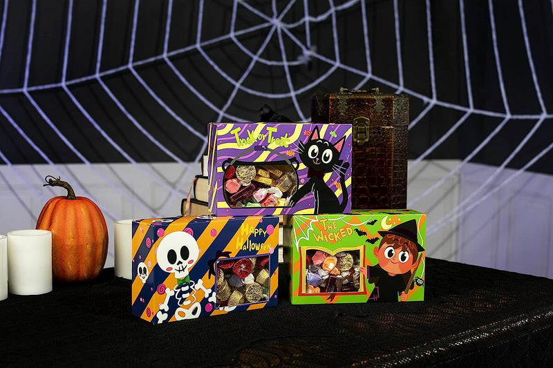 Halloween Cookie Gift Box with Clear Window,  24 Pcs