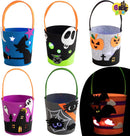 Halloween Light Up Felt Bucket, 6 Pcs