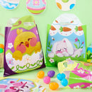 JOYIN 48 Pack Easter Drawstring PE Bags Bunny & Chick Easter Treat Bags for Kids Party Supplies