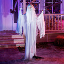 68in Standing Animated Ghost with Skeleton Hands