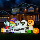 Joiedomi 8 Ft Inflatable Halloween Pumpkin Ghost Vampire Witch Set
