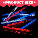 24Pcs July 4th Glow Sticks with Lanyard