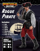 JOYIN Men's Halloween Pirate Costume with Shirt, Vest & Hat