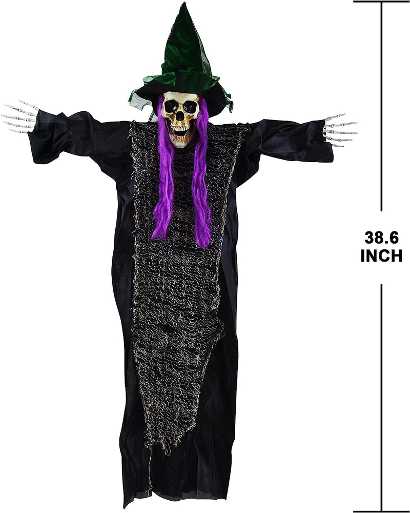 38.6in Halloween Hanging Witch Decoration, 3 Pack