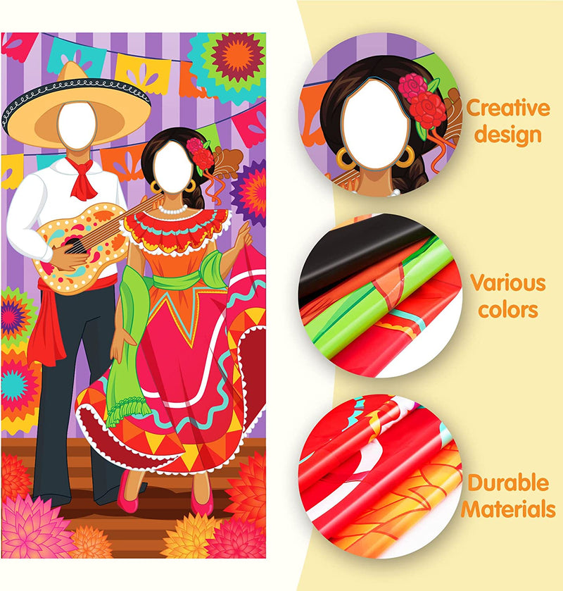 40pcs Cinco de Mayo Fiesta Paper Fan Party Decorations Set
