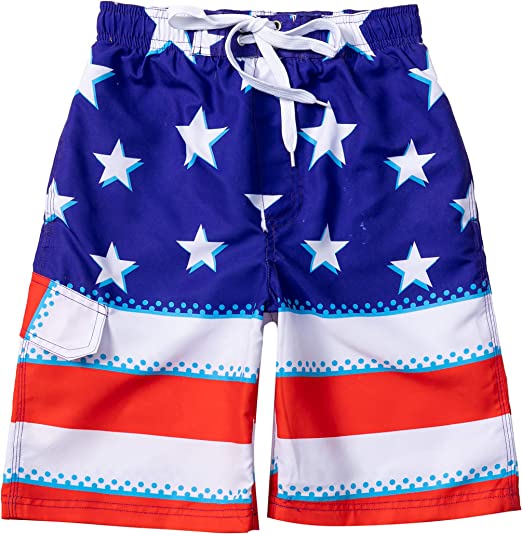 Kids Swim Trunk (American Flag)