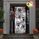 4 Piece 3d Design Scary Skeleton Door Cover