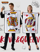 JOYIN 2 PCS King & Queen Playing Card Costume - Adult Couple Halloween Set