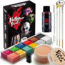 JOYIN 8 PCS Halloween Makeup Kit - SFX Face & Body Paint Set