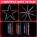 24Pcs July 4th Glow Sticks with Lanyard