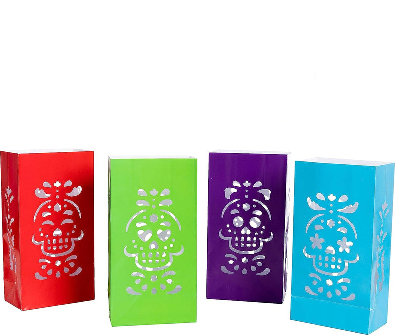 Halloween Day Of The Dead Luminary Bags, 36 Pcs