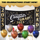 36inx70in Congratulation Graduate Banner Backdrop + 2Pcs Hanging Banners