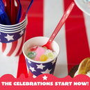 154Pcs July 4th Tableware Set, Serving 24 People