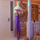 68in Neon Face Hanging Clown Decoration