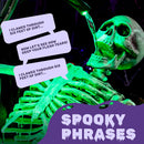 JOYIN 5 FT Animatronic Drinking Skeleton - Light-Up Halloween Outdoor Prop