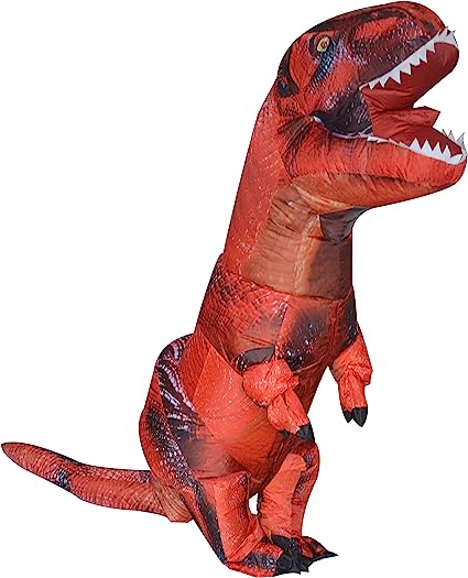 Adult Red Tyrannosaurus Rex Inflatable Costume